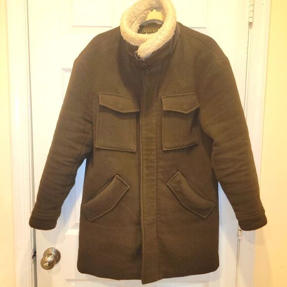 Zara Man Double Faced Jacket, sz S, Brown